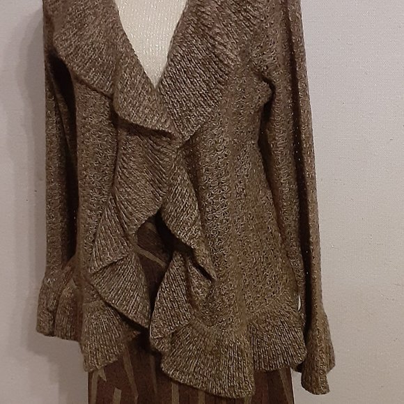 By Design Acrylic Ruffle Cardigan - Picture 3 of 3